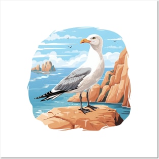 Cute Seagull Posters and Art